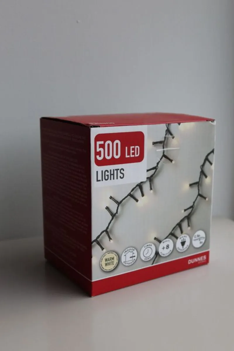 Christmas lights 500 bulbs, warm white - Image 1