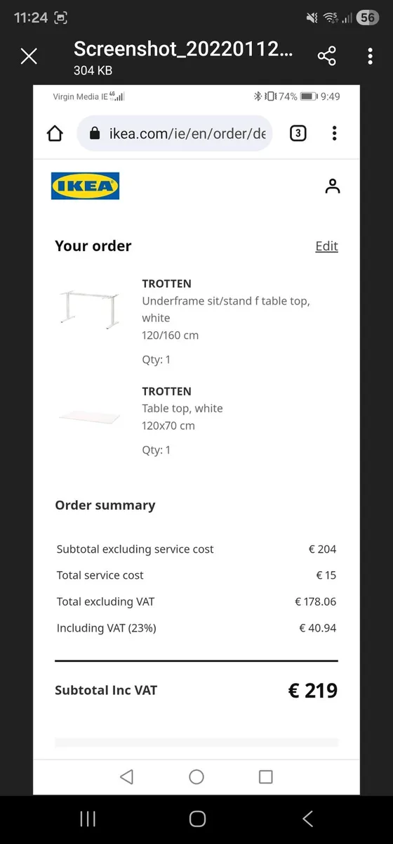 Sit stand desk - Image 1