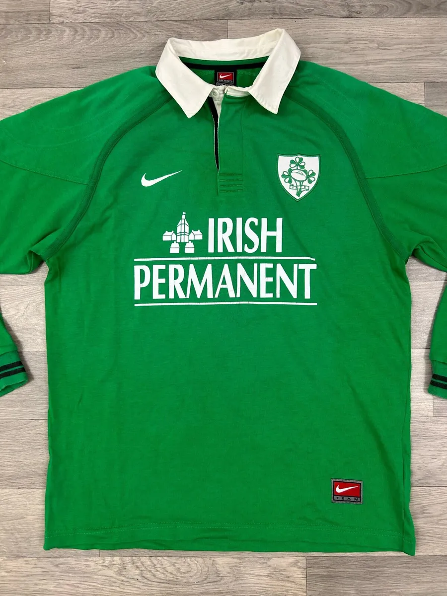 Vintage 1999 Nike Ireland Rugby Jersey Shirt M - Image 2