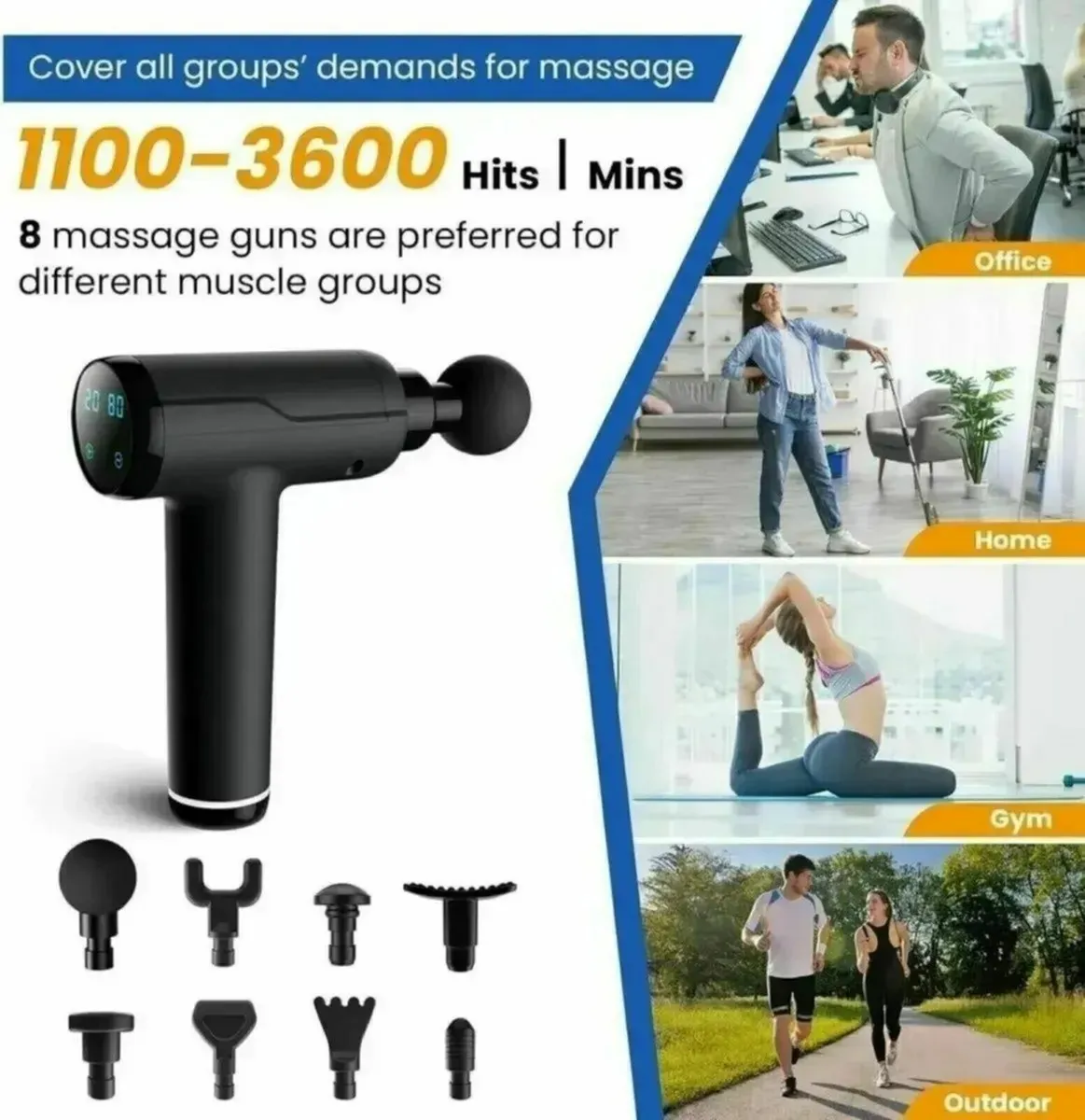 Massage Gun 8 Heads for Deep Muscle Relief - Image 2