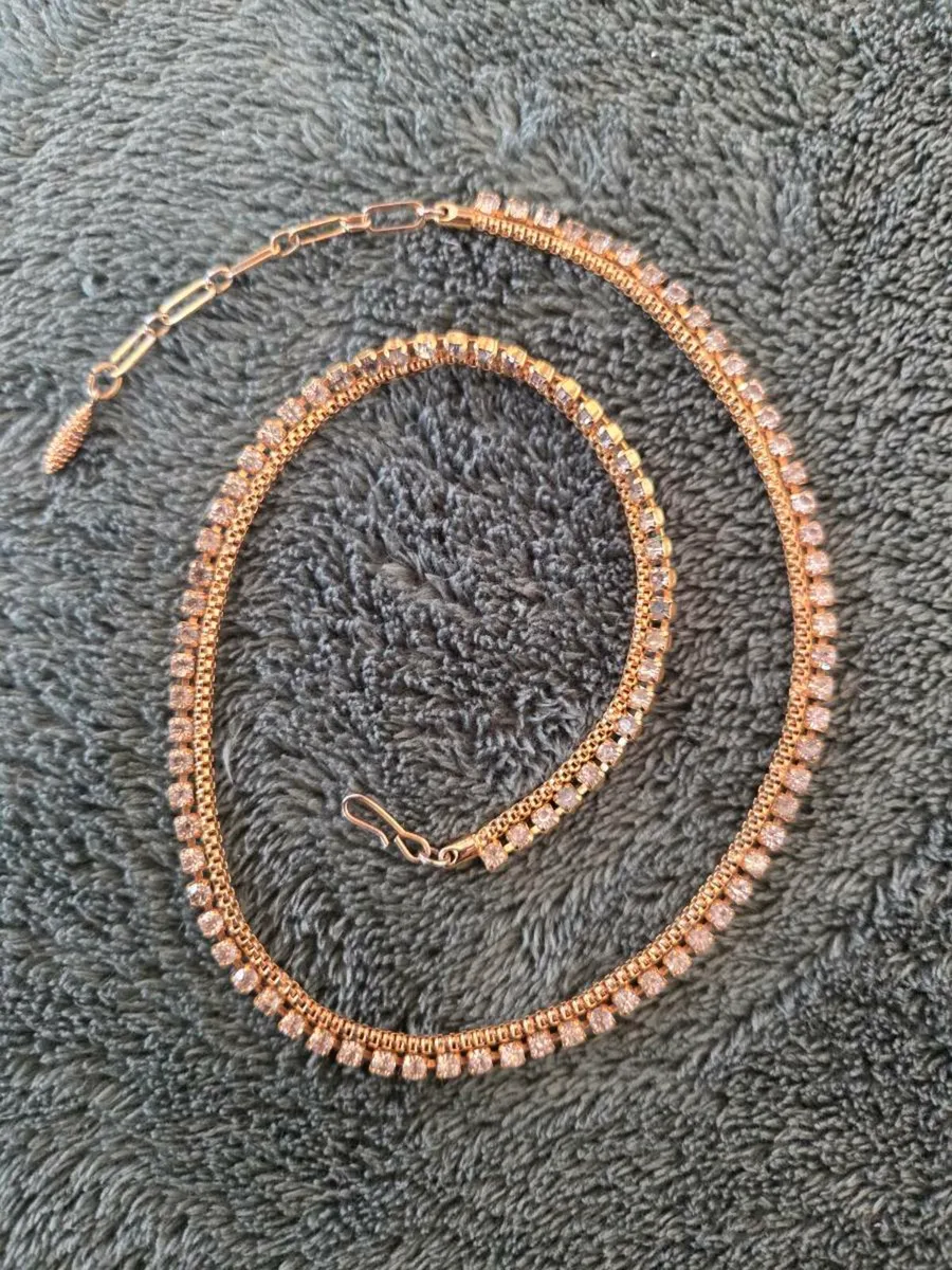 Gold plated gemstone necklace - Image 2