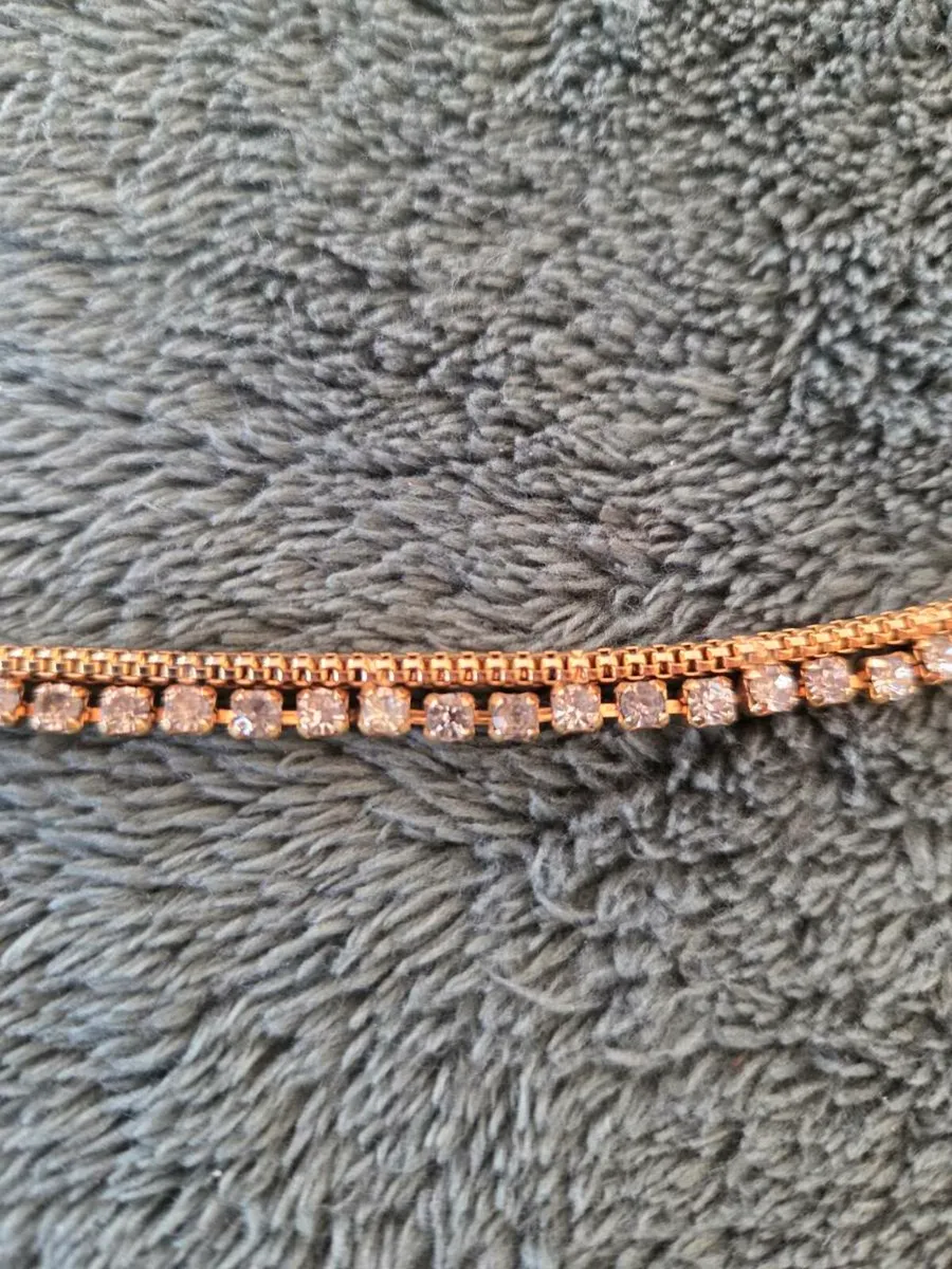 Gold plated gemstone necklace - Image 3