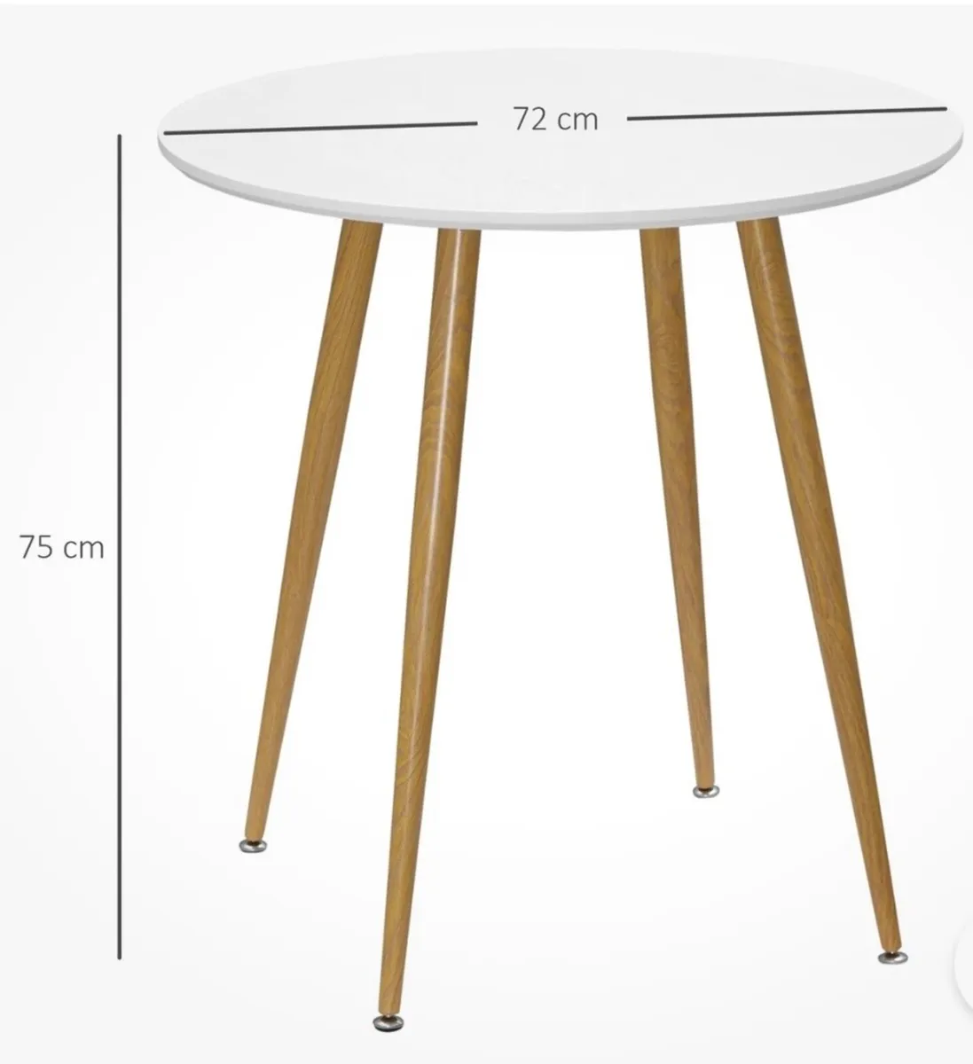 Small kitchen table still in box 72cm top - Image 1