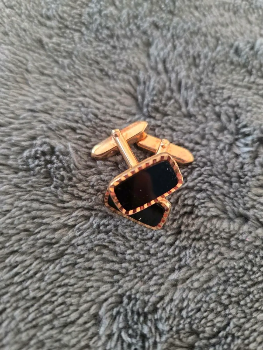 Cuff-links gold plated - Image 3