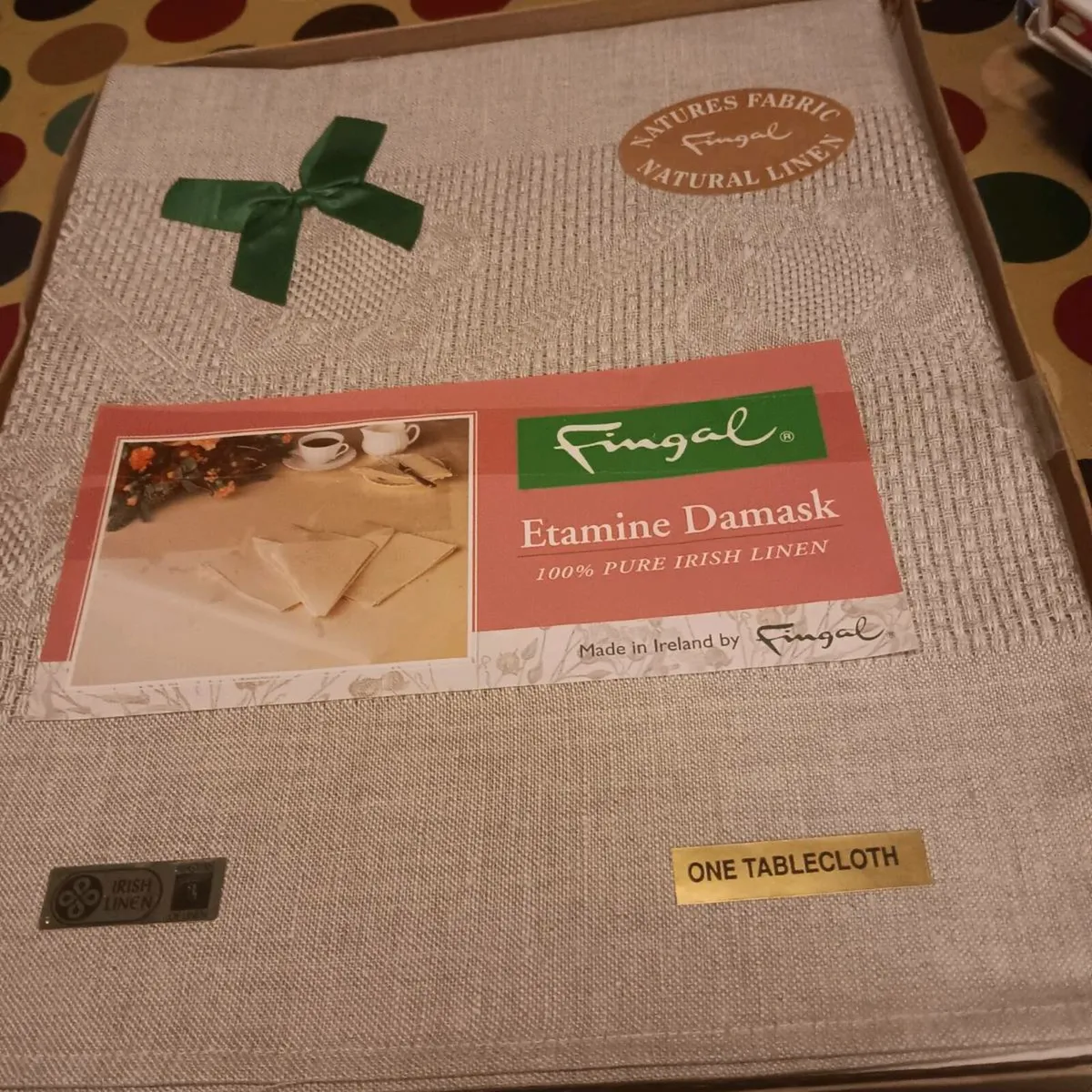 Vintage linen tablecloth - Image 1