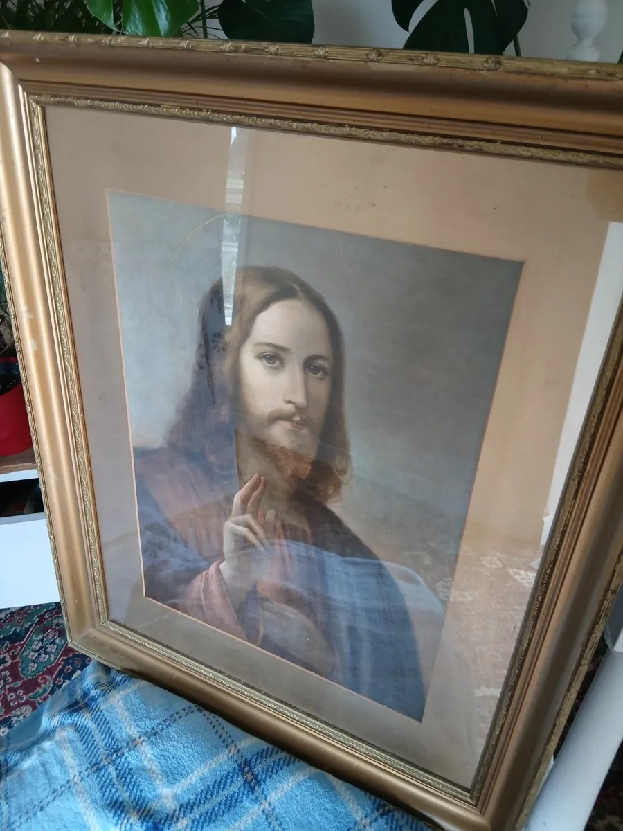 Large unusual religious picture 27 nch x 22inch - Image 1