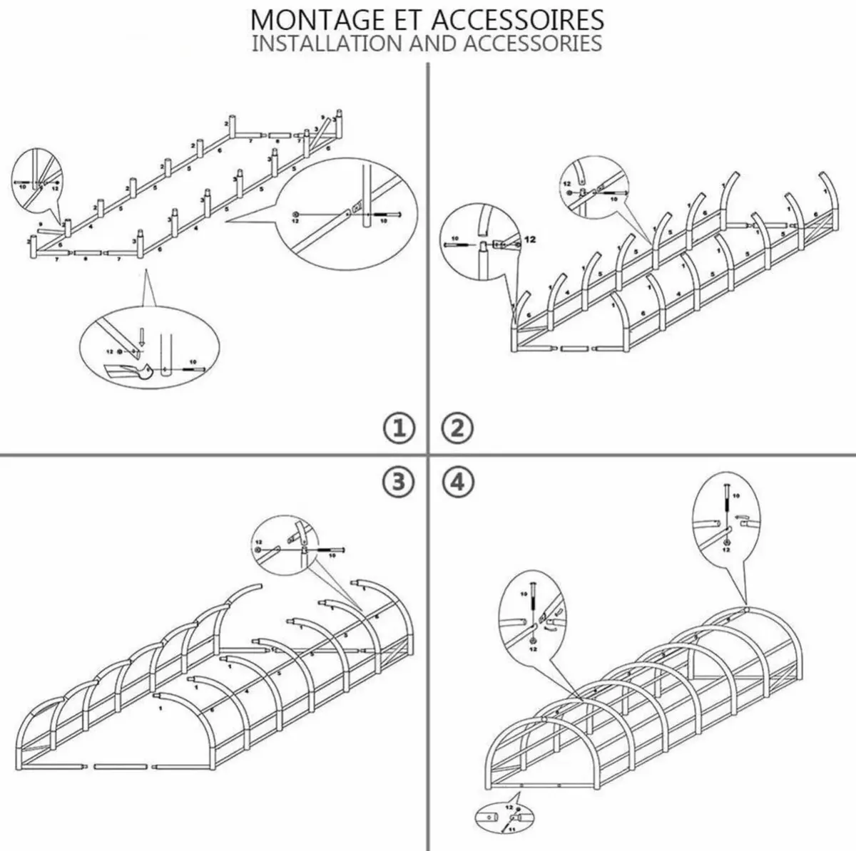 Polytunnel Greenhouse 4x3x2m 12m² Poly Tunnels - Image 3