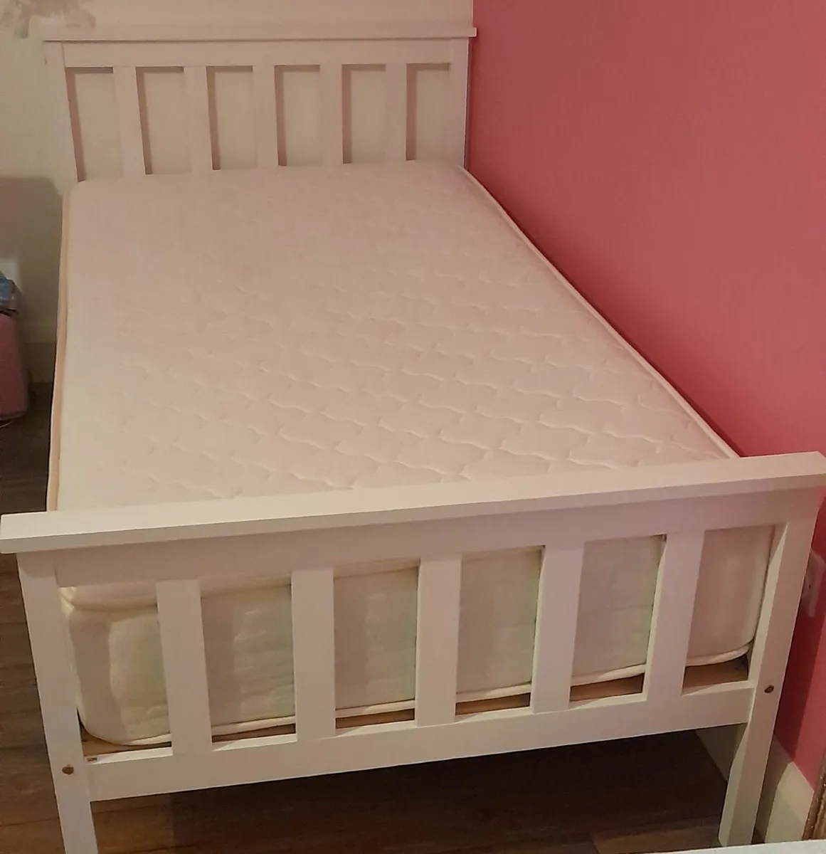 White Timber 3ft Bed - Image 2