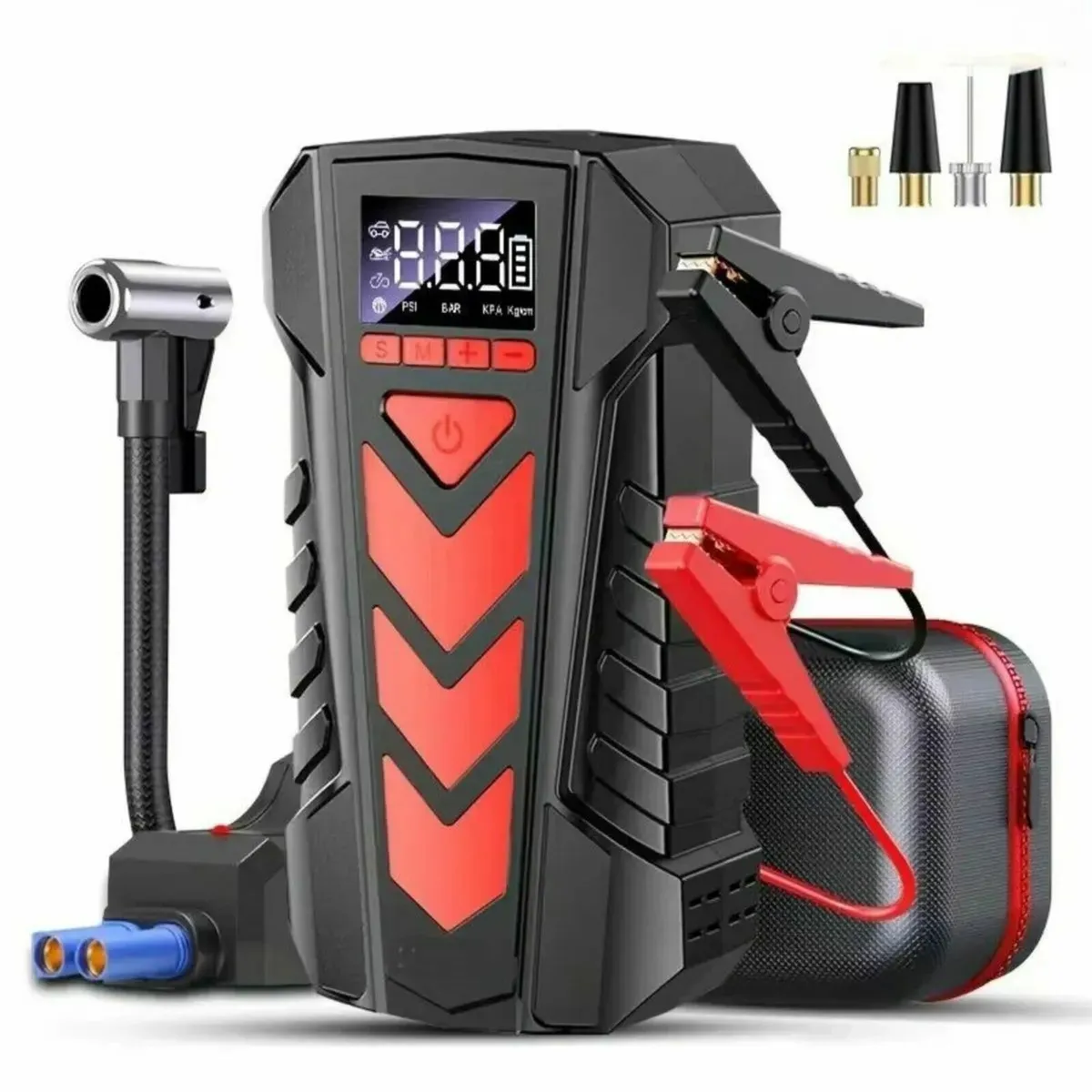 Jump Starter 5-in-1 with Digital Display & Clamps - Image 1