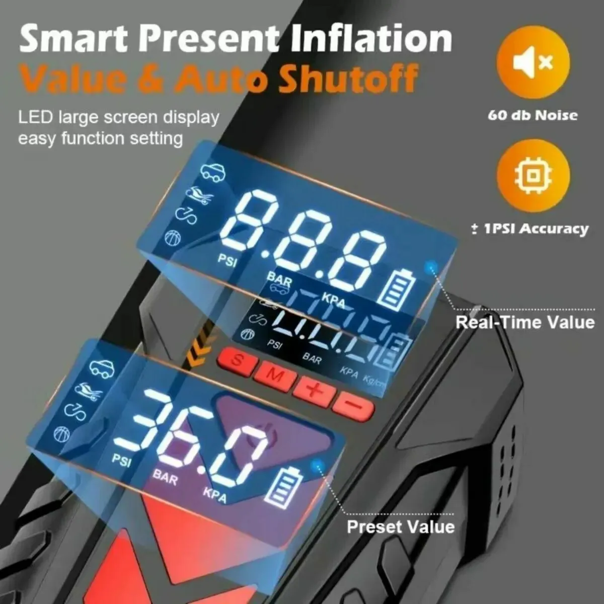 Jump Starter 5-in-1 with Digital Display & Clamps - Image 3
