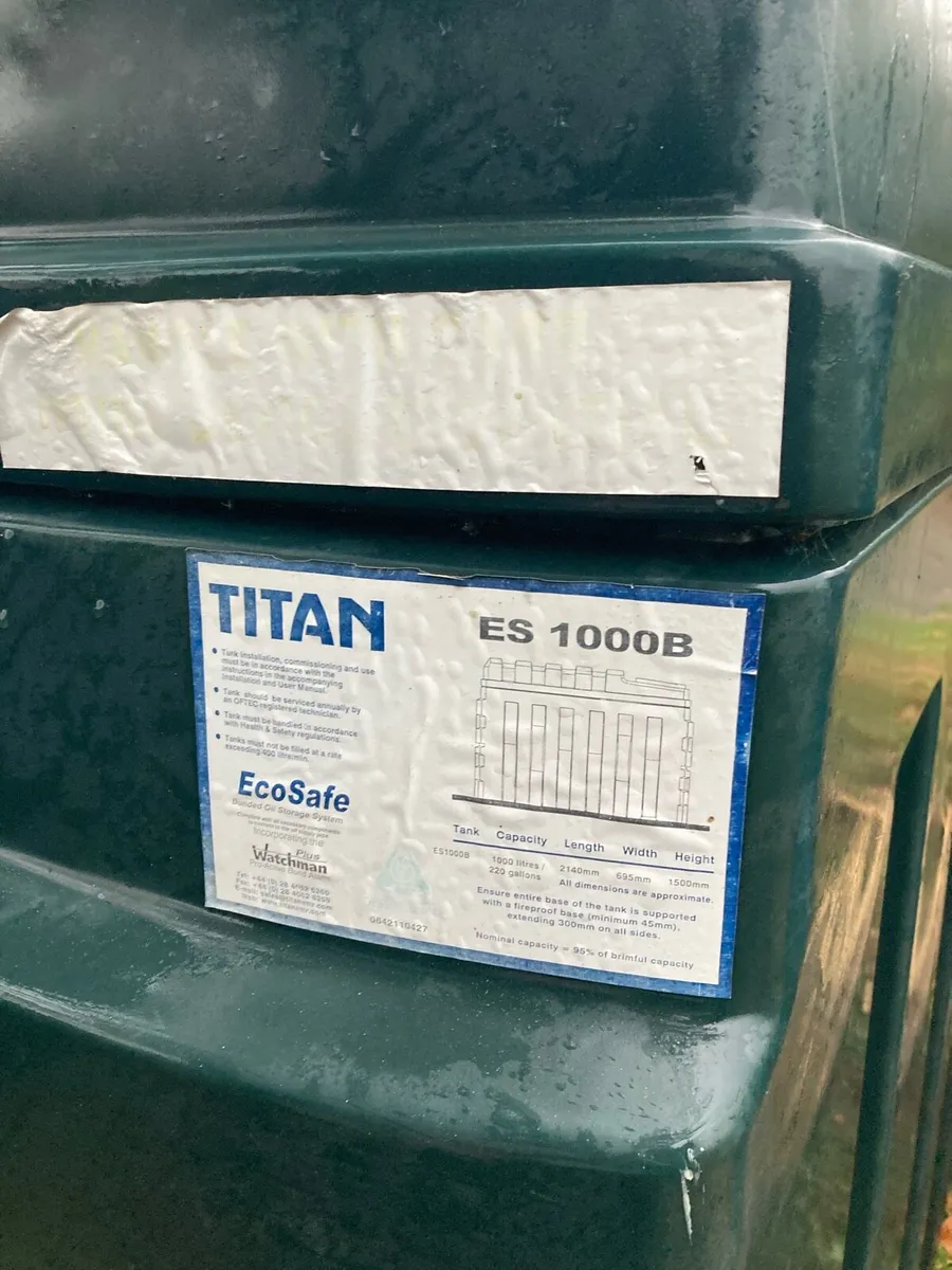 1000L Bunded Oil Tank - Image 2