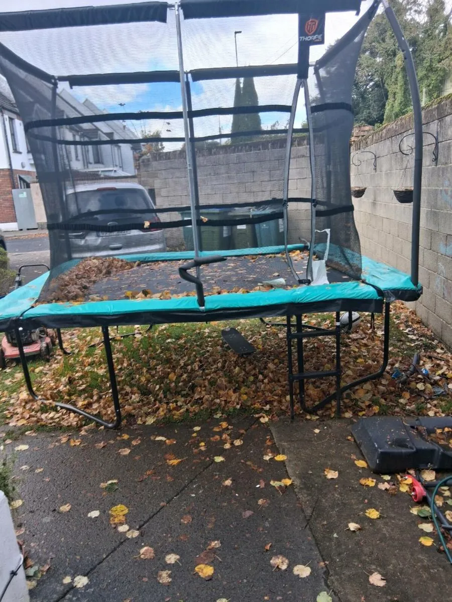 Fully enclosed trampoline with ladder - Image 1