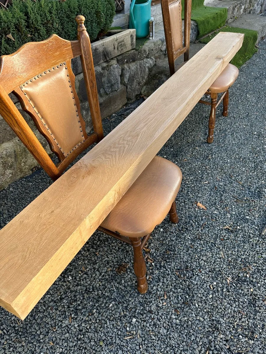 Solid oak beam / mantlepiece - Image 1