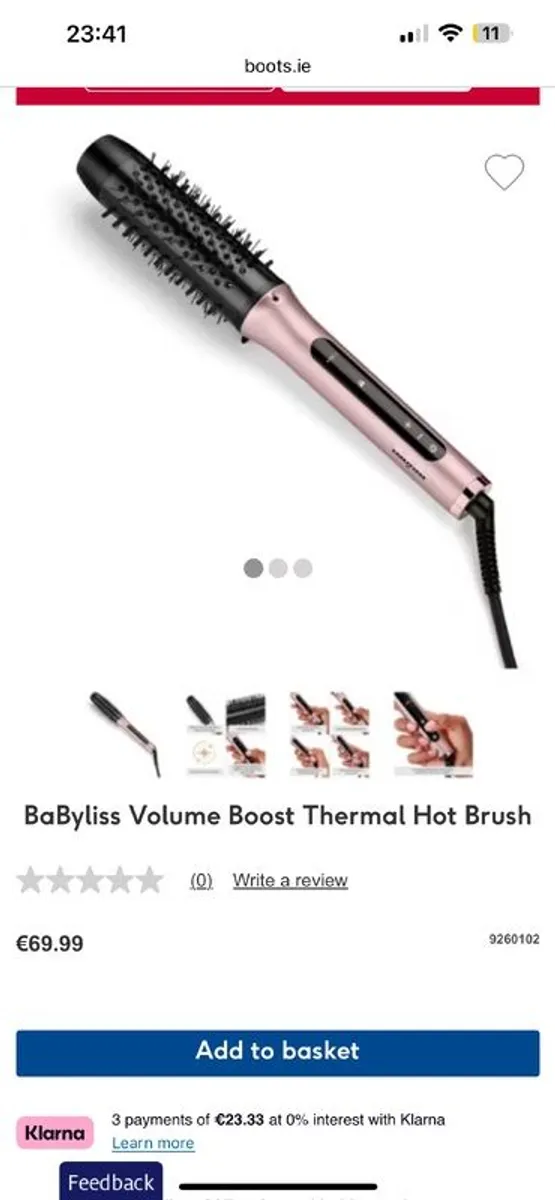 BaByliss Volume Boost Thermal Hot Brush - Image 1