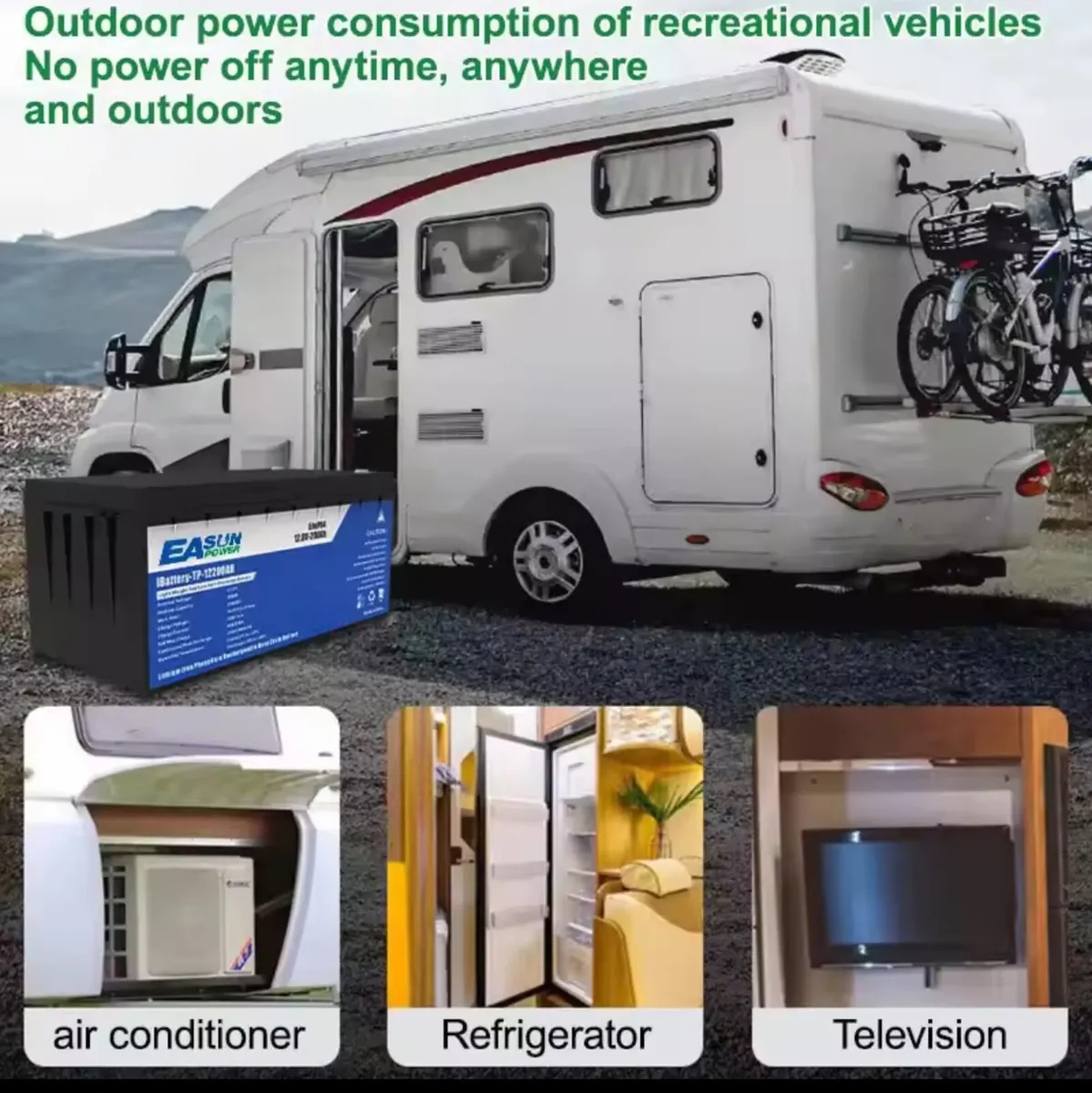 New LiFePO4 Battery  100AH 1 24V BMS - Image 3