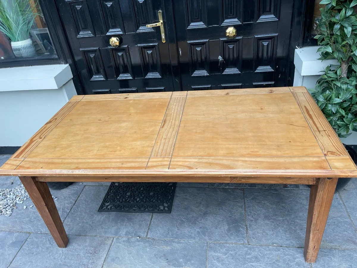 Large Farmhouse Style 6 Ft Kitchen Dining Table - Image 1