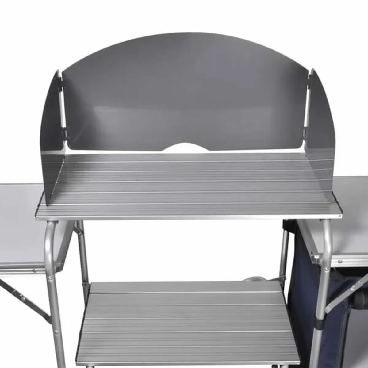Foldable Camping Kitchen Unit with Windshield Alum - Image 4