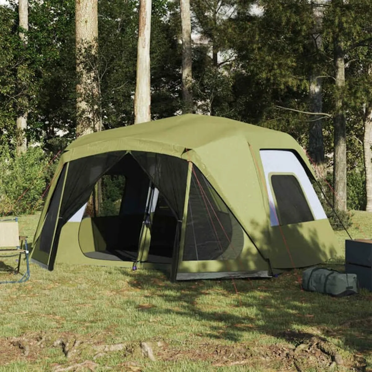 Family Tent 10-Person Green Quick Release Waterpro - Image 2