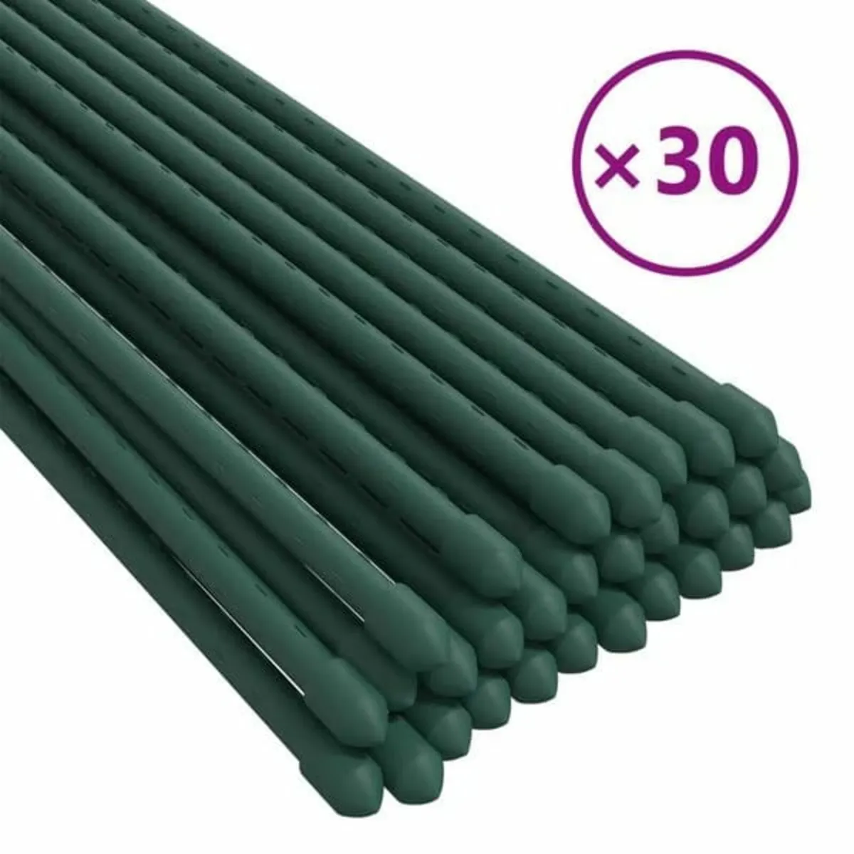 Garden Plant Stakes 30 pcs Green 150 cm Steel - Image 1