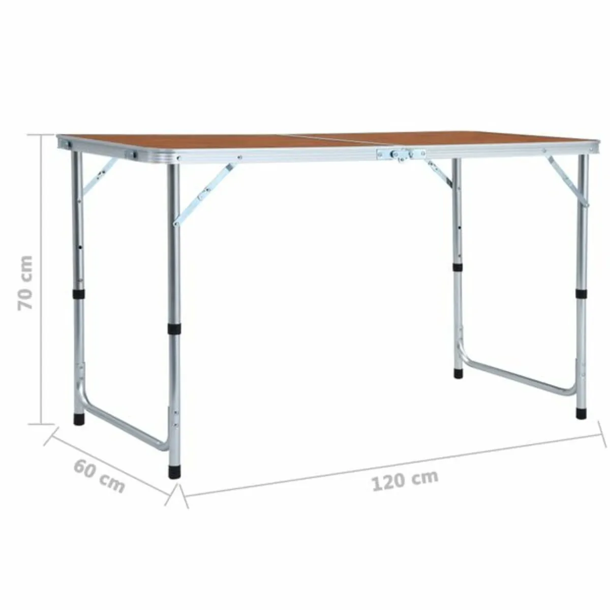 Foldable Camping Table Aluminium 120x60 cm - Image 3