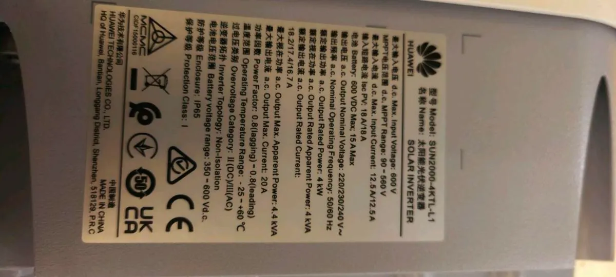 Huawei SUN2000-4KTL-L1 Solar Inverter - Image 2