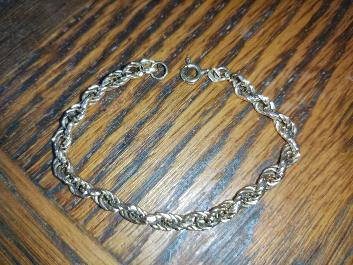 CHUNKY ROPE, 9CT Gold 4.16 Gram New 7"Bracelet ! - Image 4