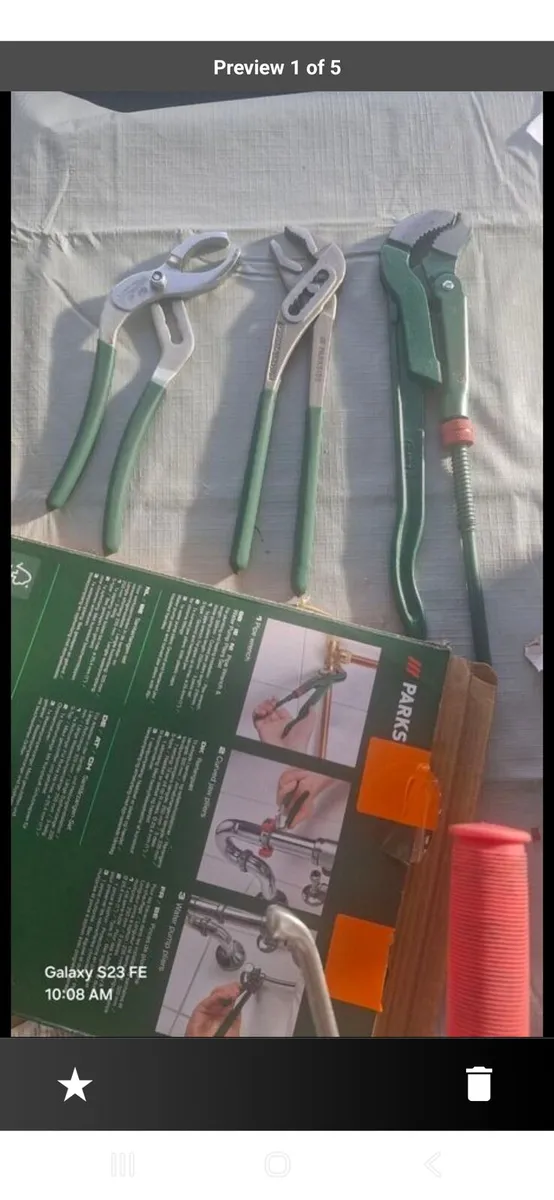Parkside plumbing pliers set 3 piece unused - Image 4