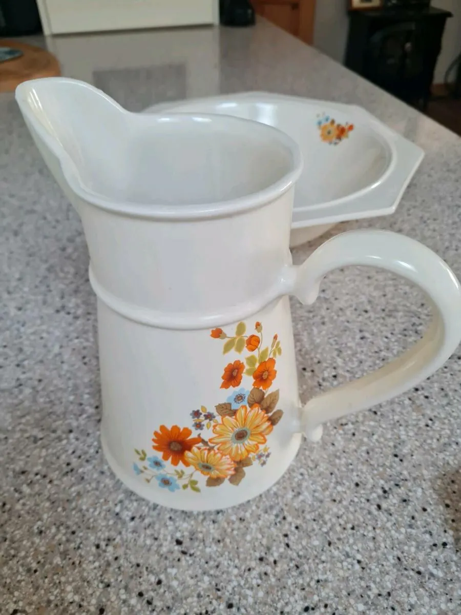 Vintage Wash Bowl & Jug - Image 2