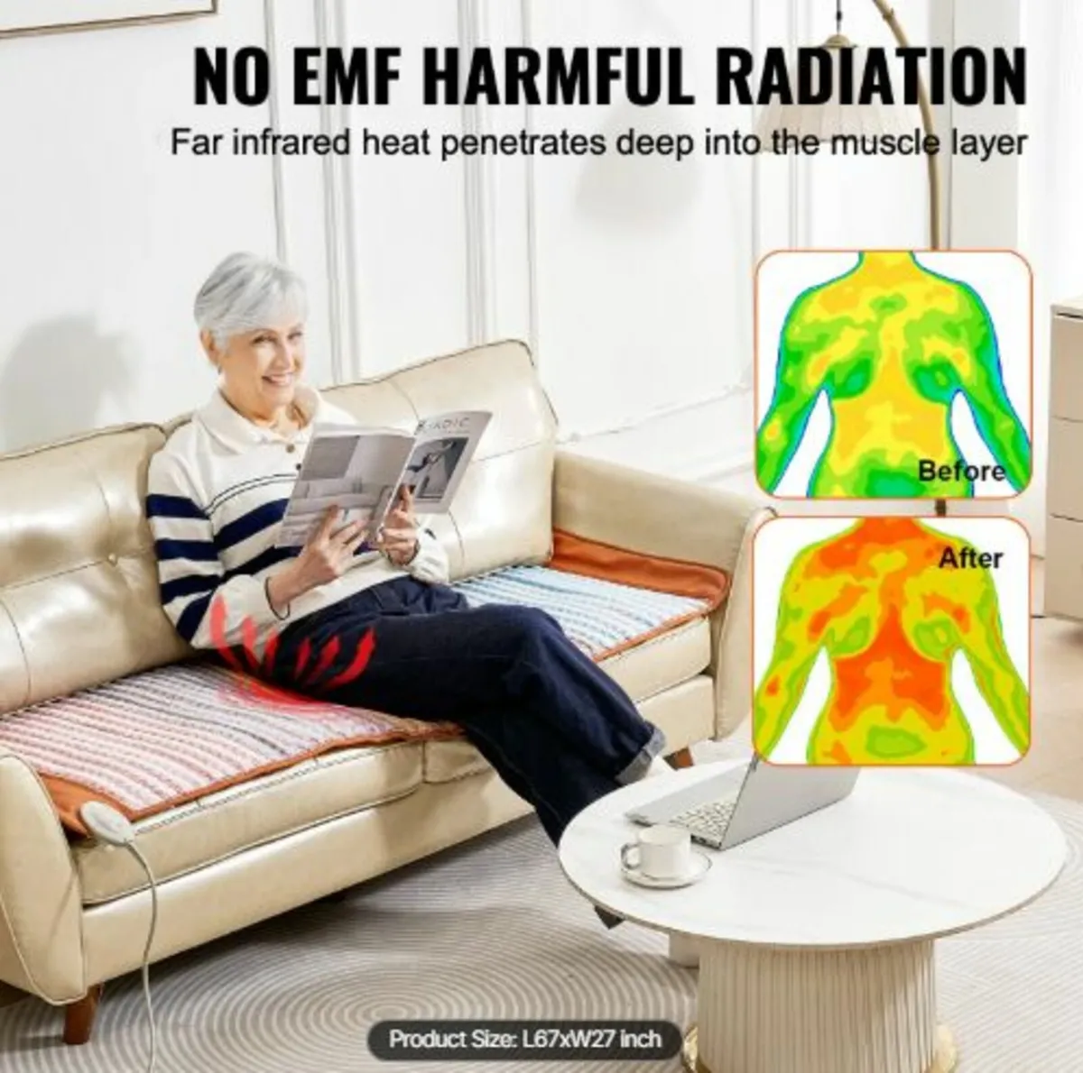 Far Infrared Heating Pad, 5 Natural Crystal - Image 3