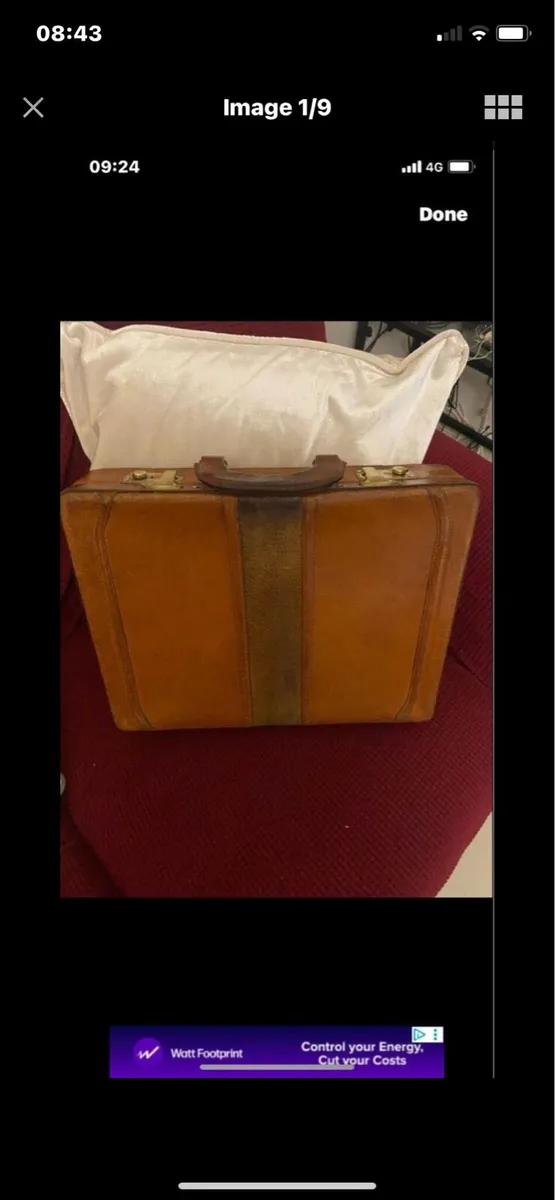 Vintage Leather Briefcase - Image 1