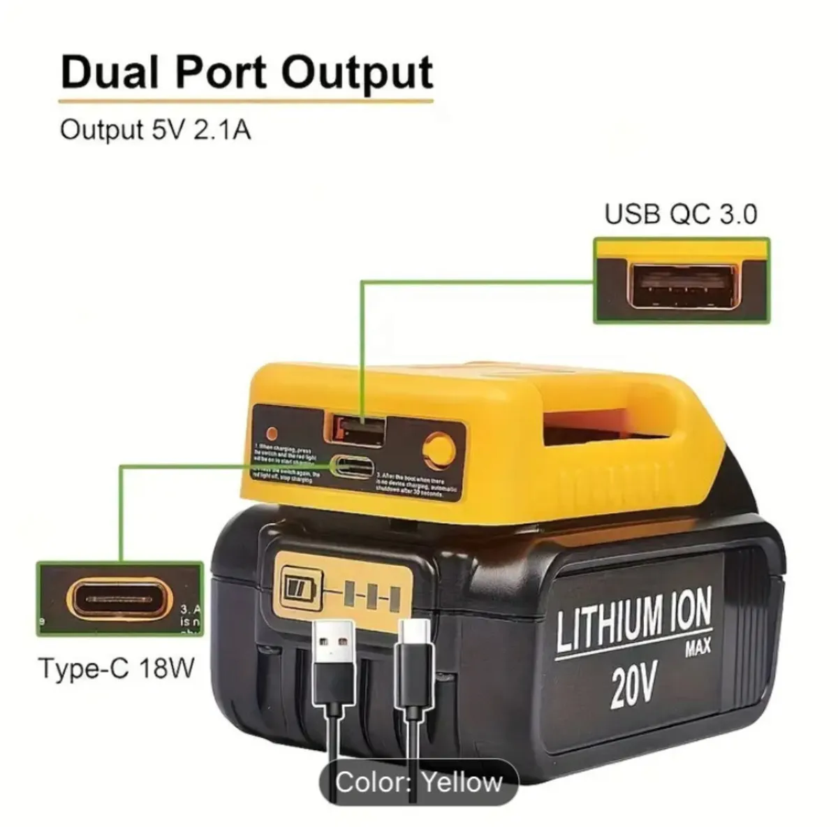 Dewalt USB Battery Adapter - Image 2