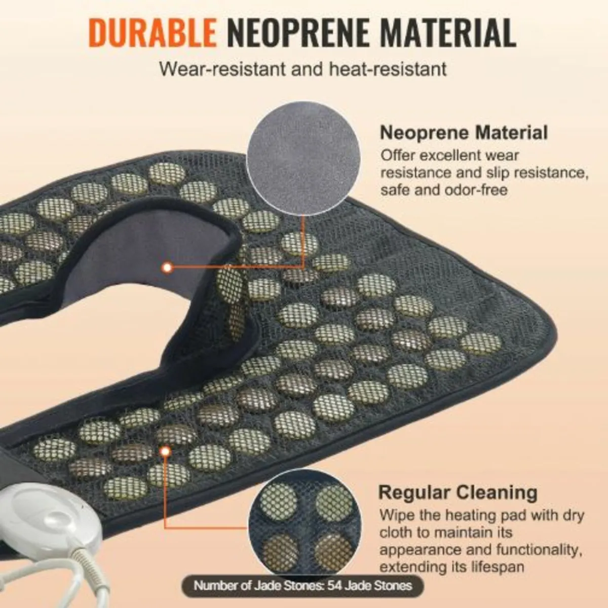 Far Infrared Heating Pad, 54 Natural Jade & 30 - Image 3