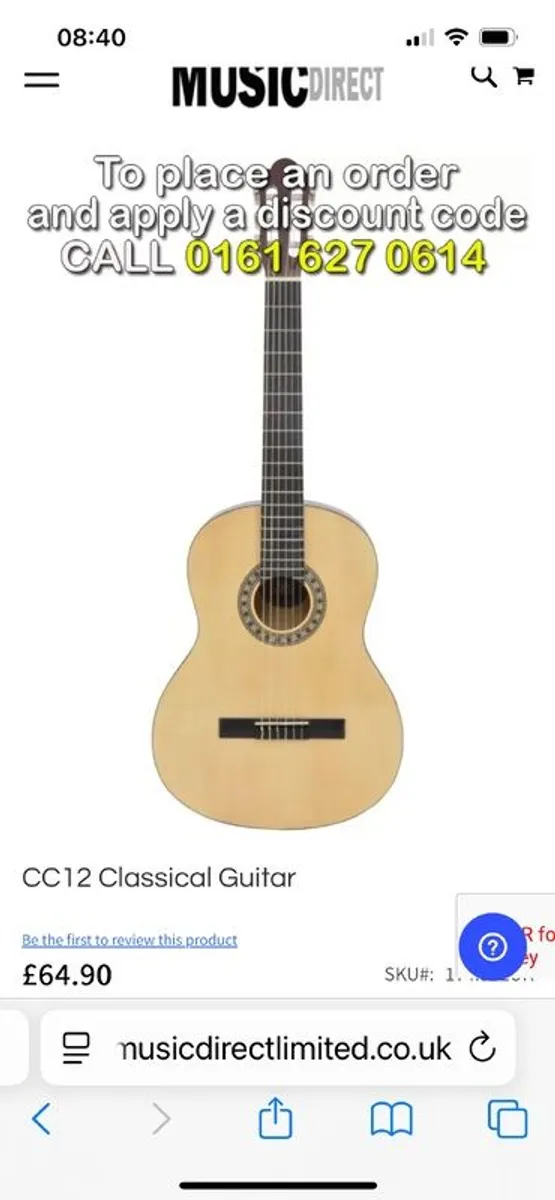 Brand new 1/2 size nylon string guitar. - Image 2