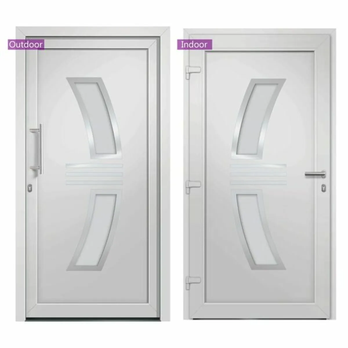 Front Door White 88x200 cm - Image 3