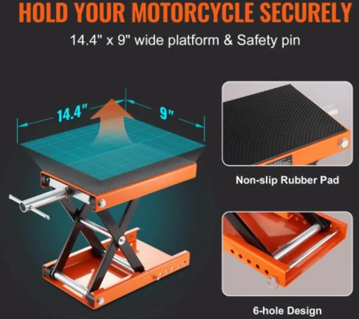 Motorcycle Scissor Jack Lift 499.5 kg Wide Deck - Image 2