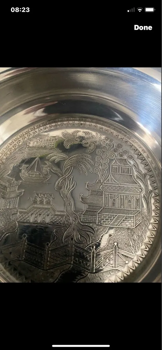 Silver Plated Wine Bottle coaster - Image 1