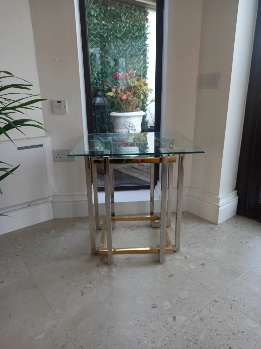 Glass topped occasional table. - Image 4