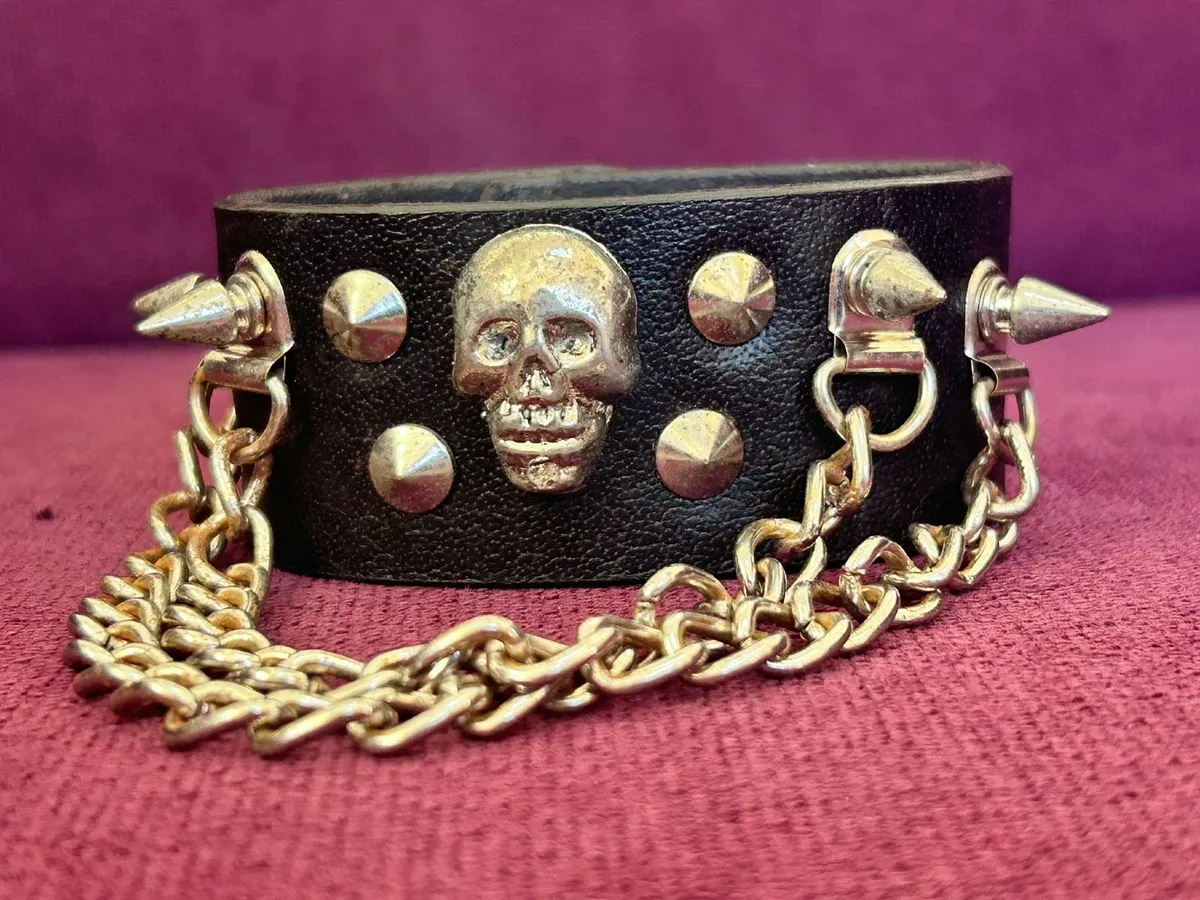 Genuine Leather Bracelet Adjustable Wristband - Image 4