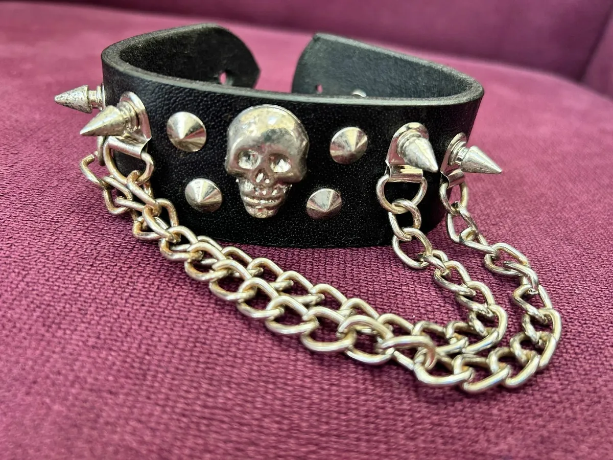 Genuine Leather Bracelet Adjustable Wristband - Image 1