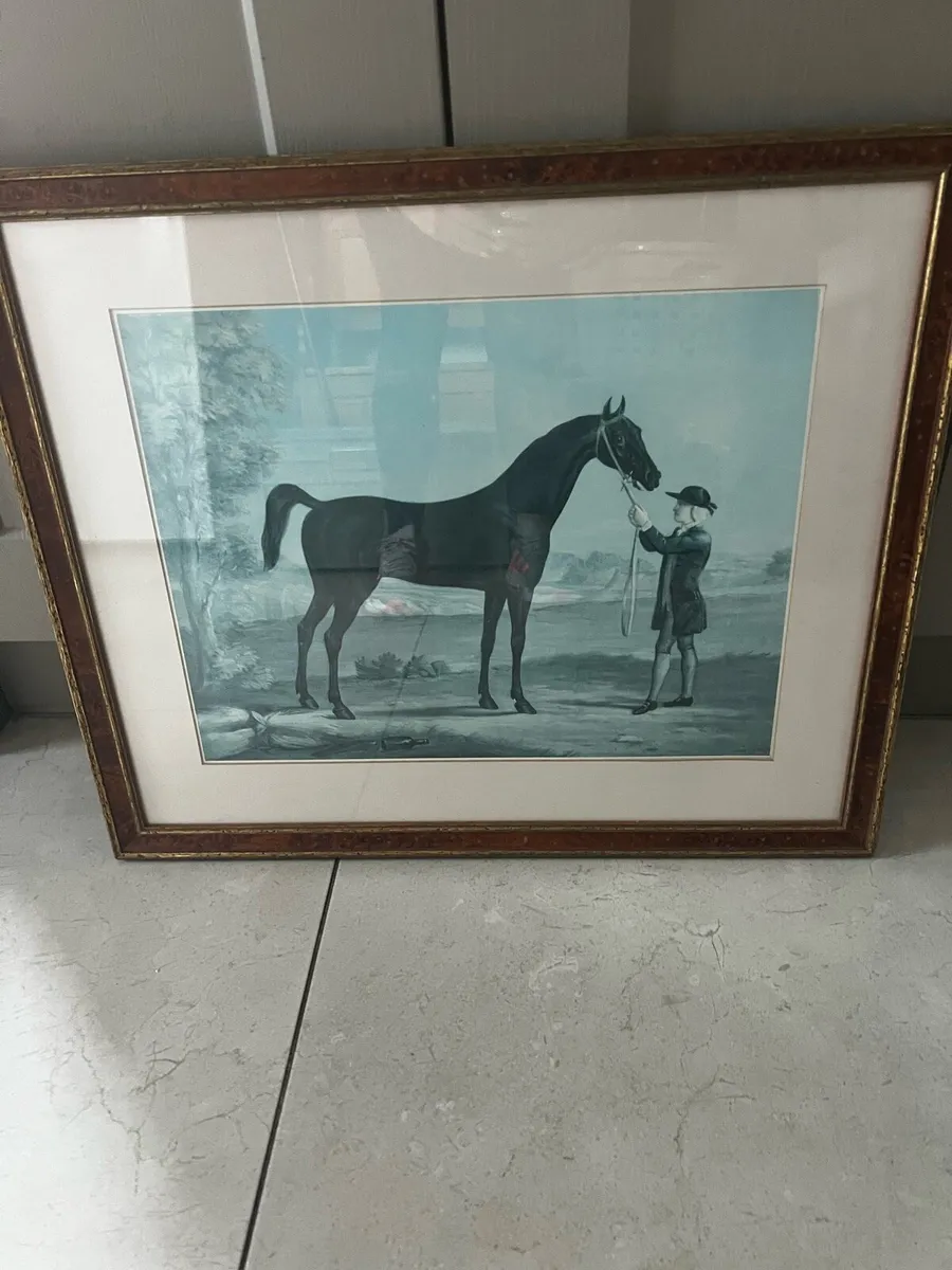 Vintage Framed Equestrian Print - Image 2