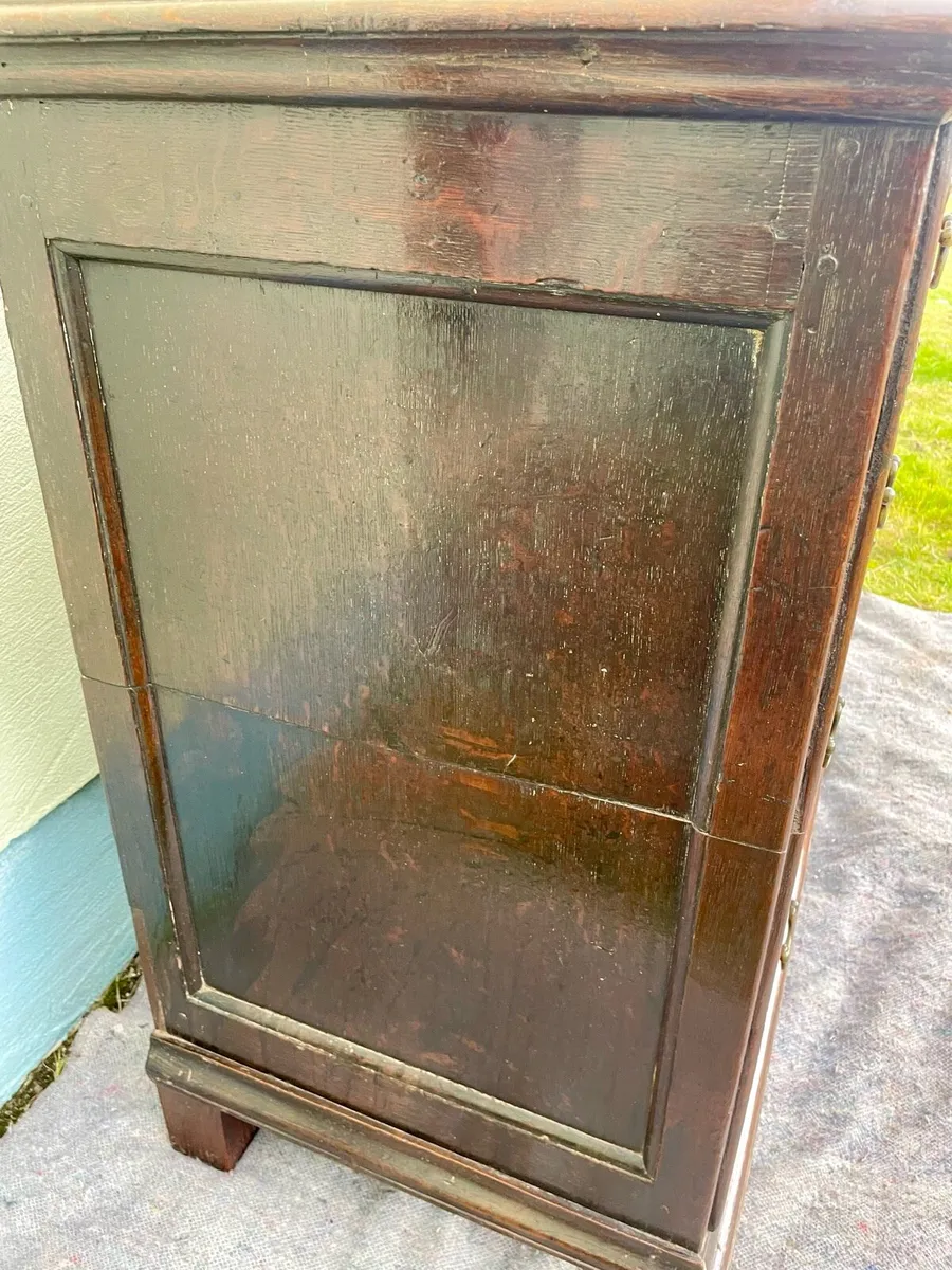Antique Oak 5 Drawer Chest Drawers - Image 3