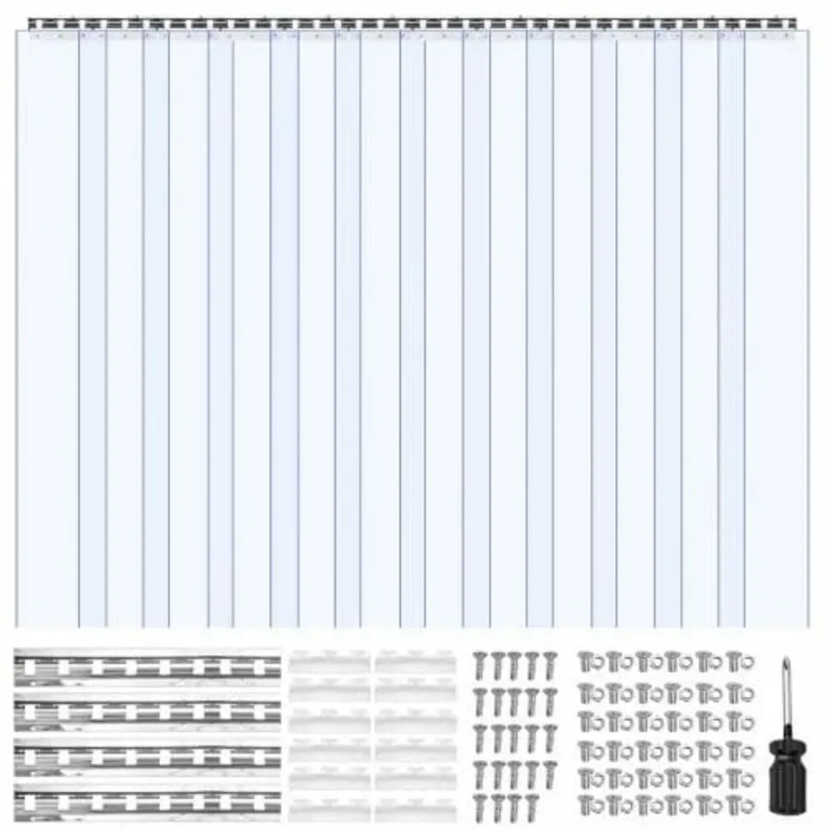 Strip Curtain, 2.4 m Height x 1.8 m Width x 2 mm T - Image 1