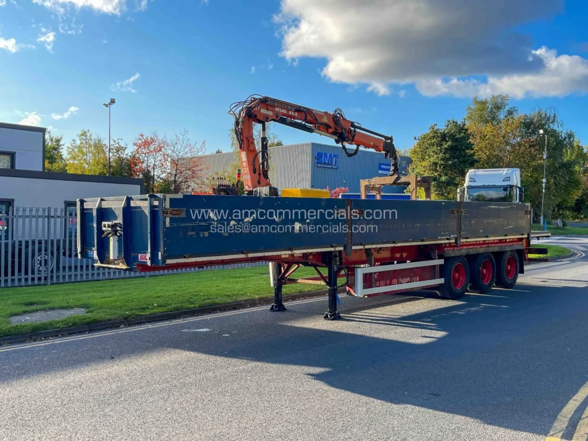 2015 SDC 12.6M DROPSIDE FLATBED BRICK GRAB TRAILER - Image 3