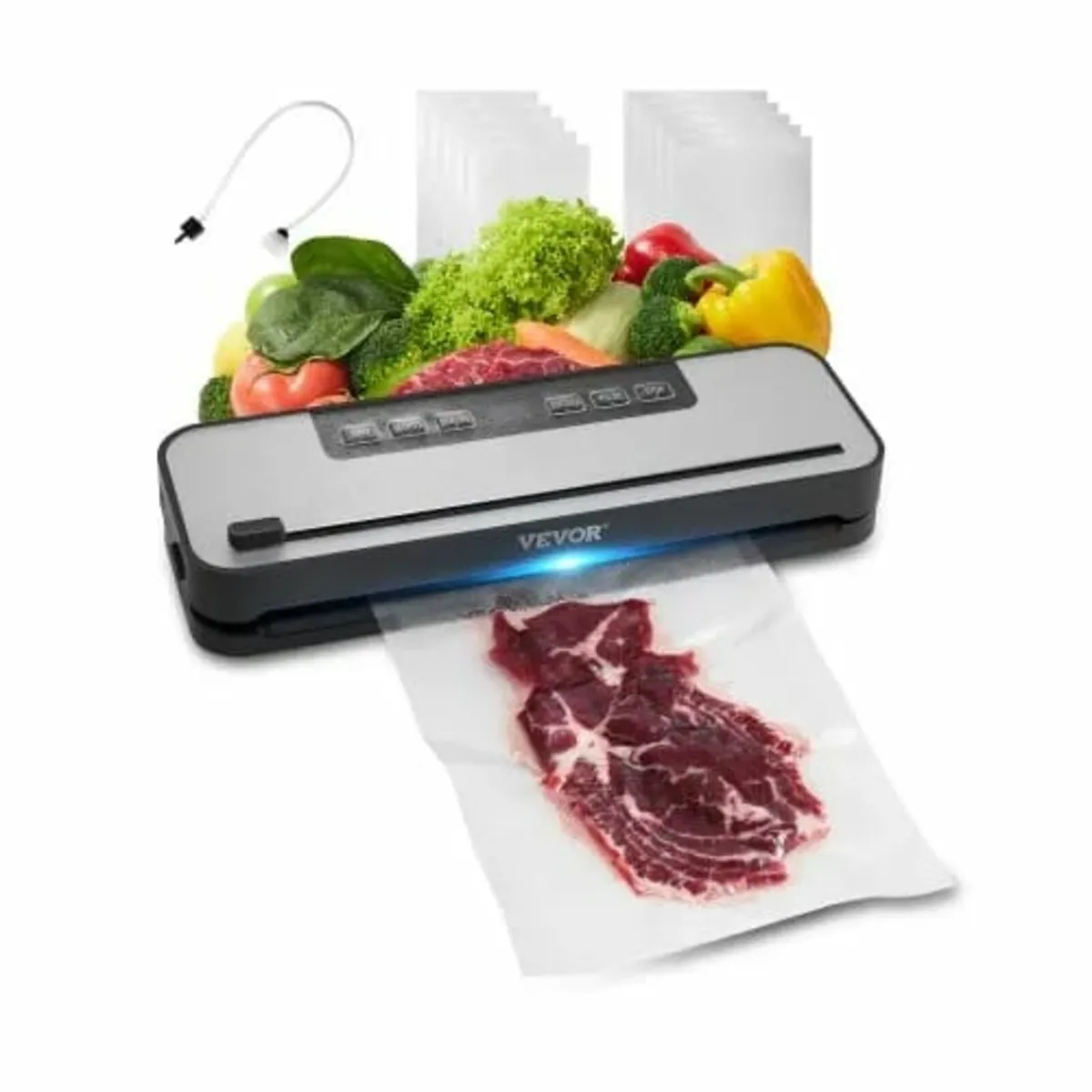 Vacuum Sealer Machine, 60Kpa 100W Powerful Food Se - Image 1
