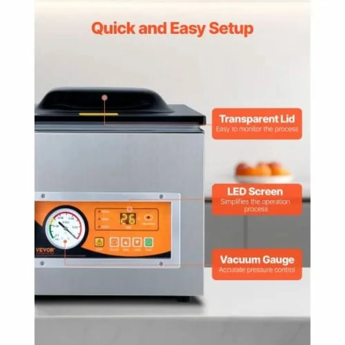 Vacuum Sealer, 260W Sealing Power, Vacuum Packing - Image 2