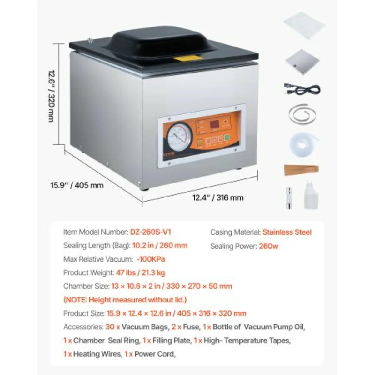 Vacuum Sealer, 260W Sealing Power, Vacuum Packing - Image 3