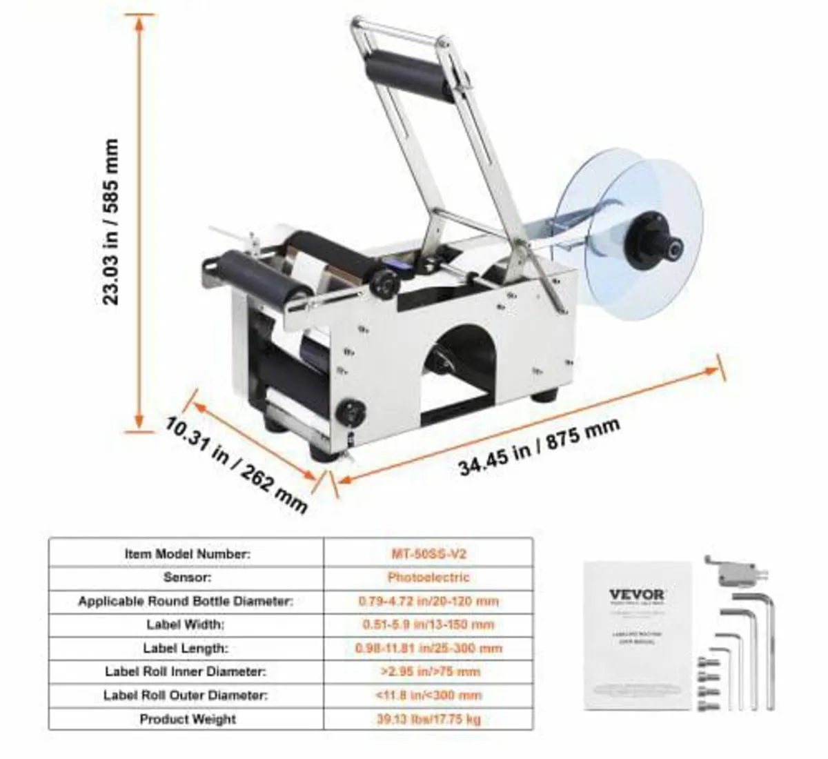 Semi-Automatic Round Labeling Machine, 20-50pcs/mi - Image 2