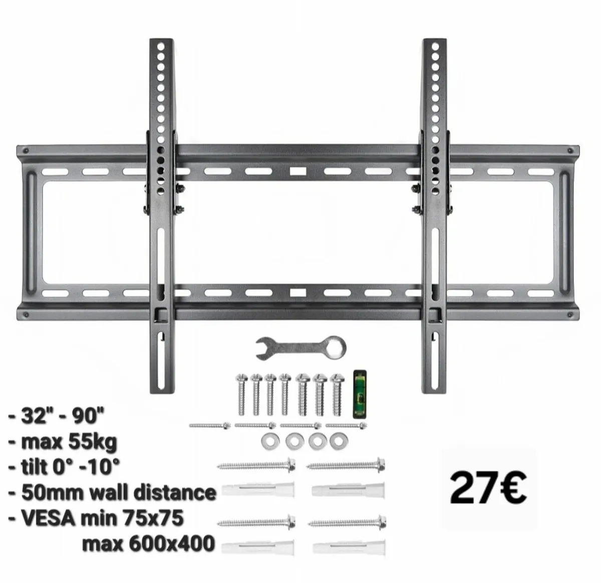 TV Wall Mount Bracket Tilt 32" - 90" TV - Image 1