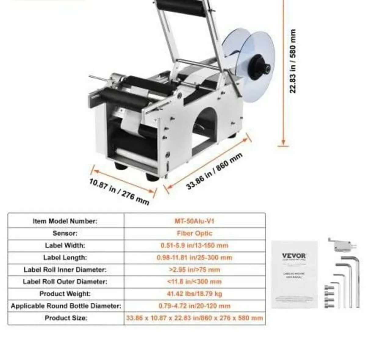 Semi-Automatic Round Labeling Machine, 20-50pcs/mi - Image 2