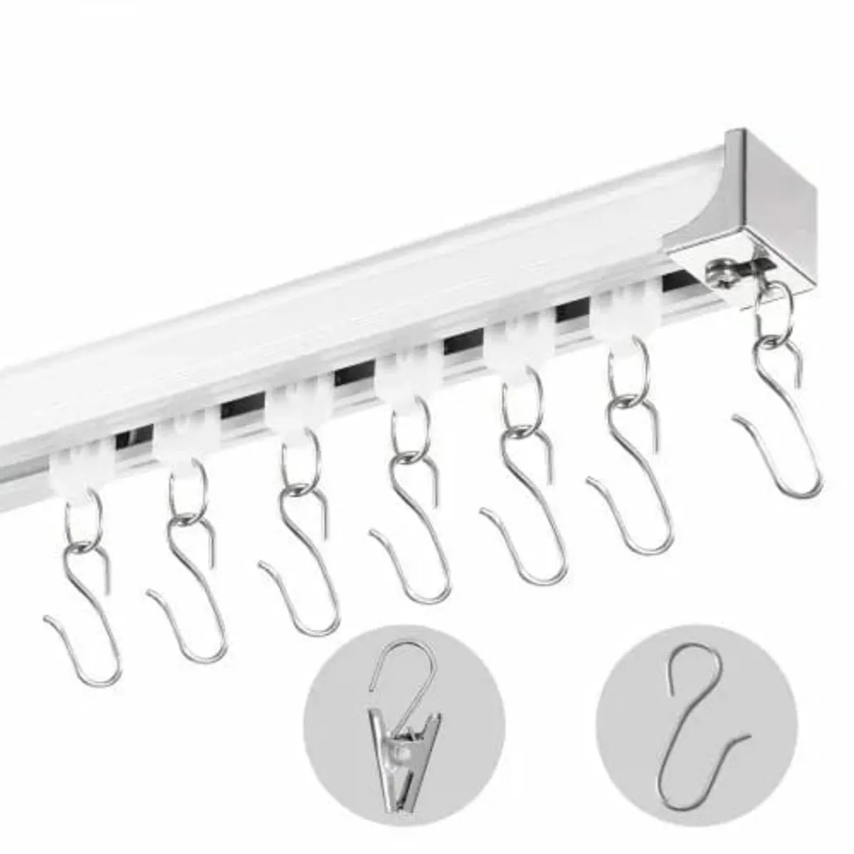 Ceiling Curtain Track Set, 17.7 FT/5.4 Meter, Slid - Image 2